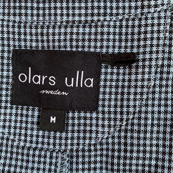 Olars Ulla Sweden Check Linen Button Down Dress/Tunic M - Picture 9 of 12